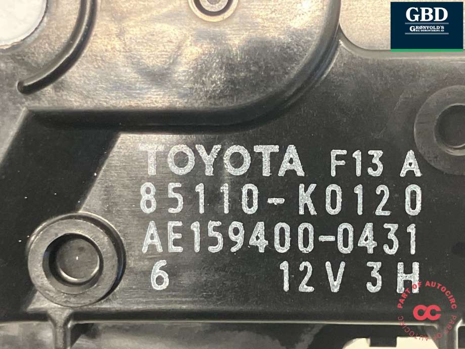 Viskermotor frontrute til Toyota Yaris Cross (SUV) 2021-->>  (85110K0120|)