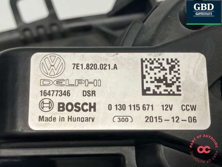 Varmeapparat motor til VW Transporter / Caravelle 2015-2019 (T6) (T6) (7E1 820 021 B|7E1 820 021 A|)