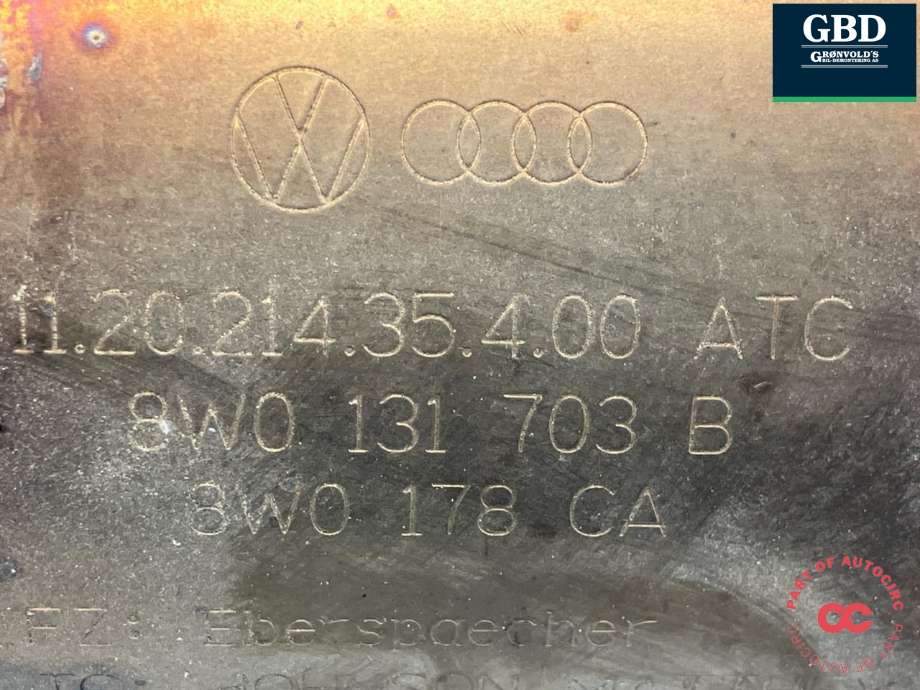 Katalysator til Audi A4 2015-2019 (Type V, Fase 1) (B9) (B9) (8W0 254 252 GX|8W0 254 252 FX|)