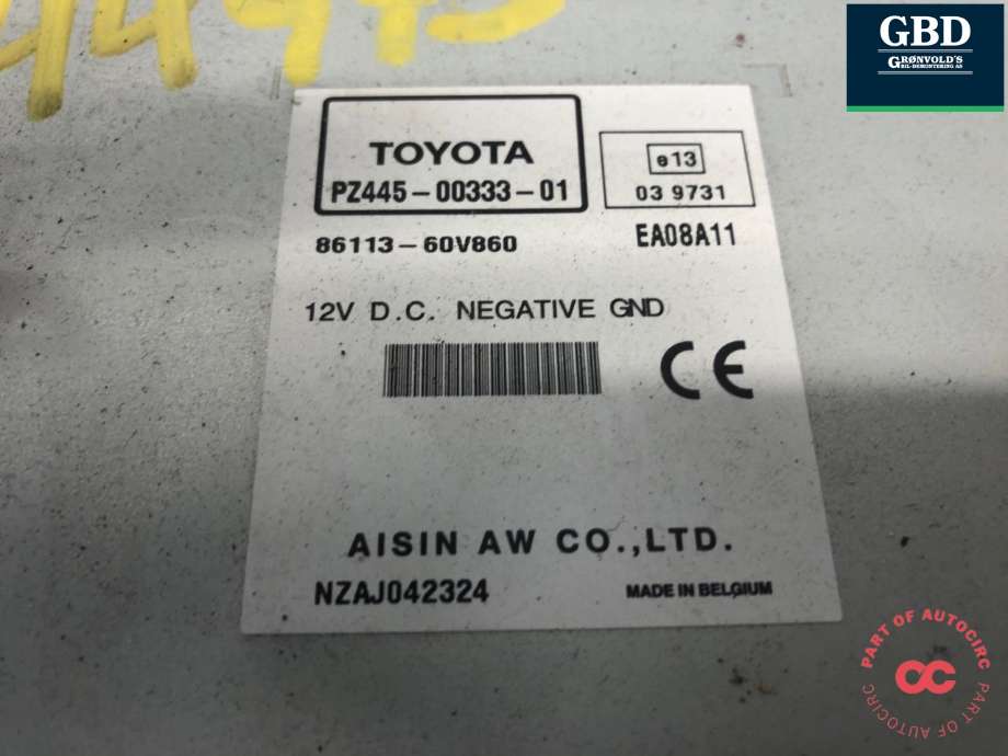 Bilstereo til Toyota Avensis 2009-2015 (Type III, Fase 1)  (8612005180|)