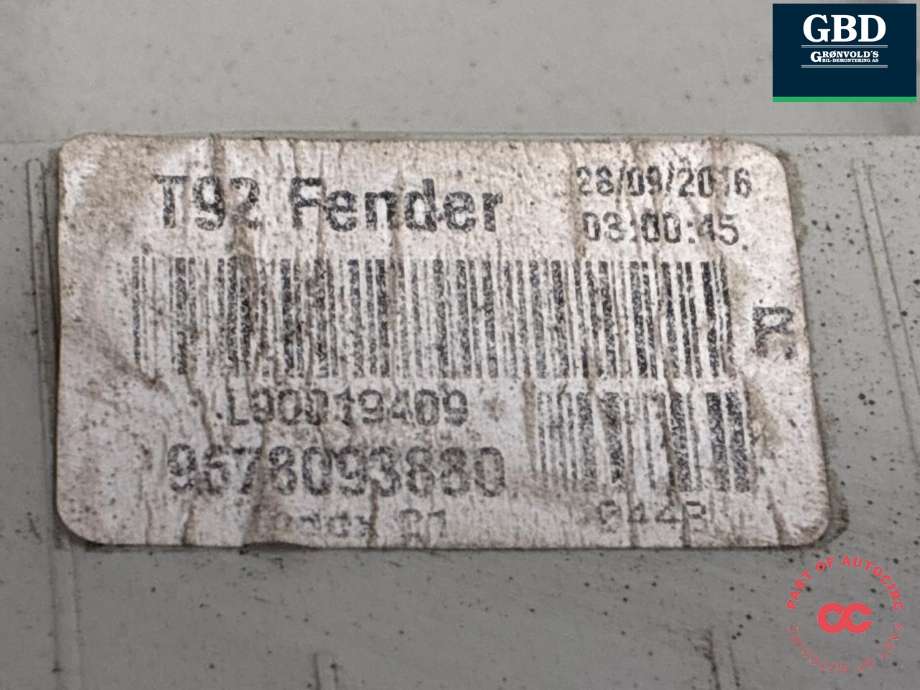 Baklykt høyre ytre til Peugeot 308 2013-2021 (Type II)  (96 780 938 80|)