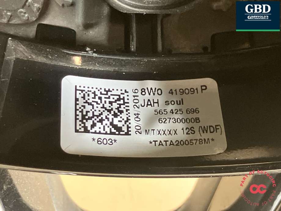Ratt til Audi A4 2015-2019 (Type V, Fase 1) (B9) (B9) (8W0 419 091 P|8W0 419 091 HE JAH|8W0 419 091 P JAH)