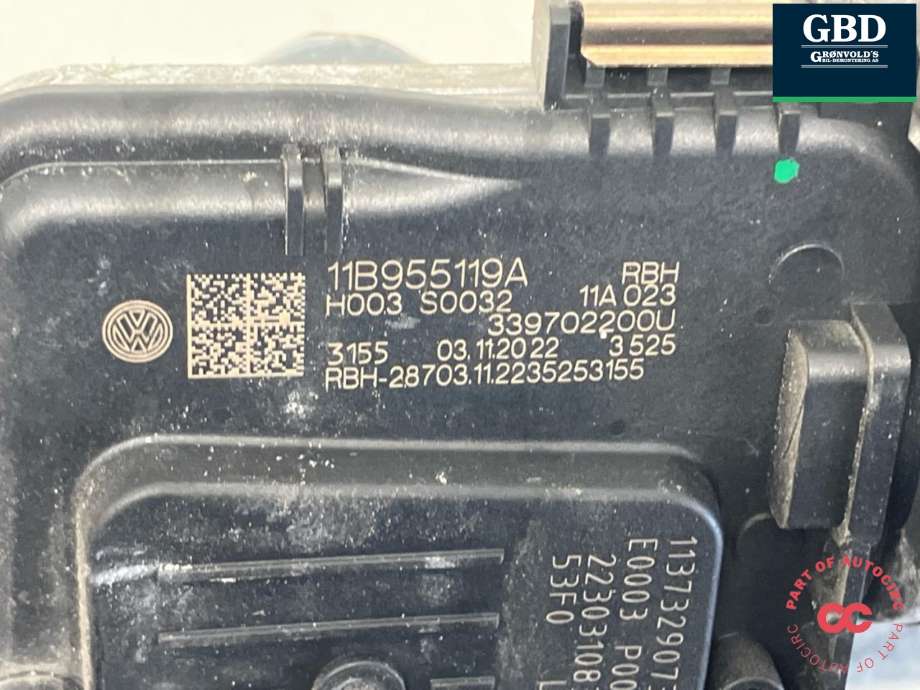 Viskermotor frontrute komplett m/overføring til Škoda Enyaq 2021-->>  (|11B 955 023 A|11B955119A)