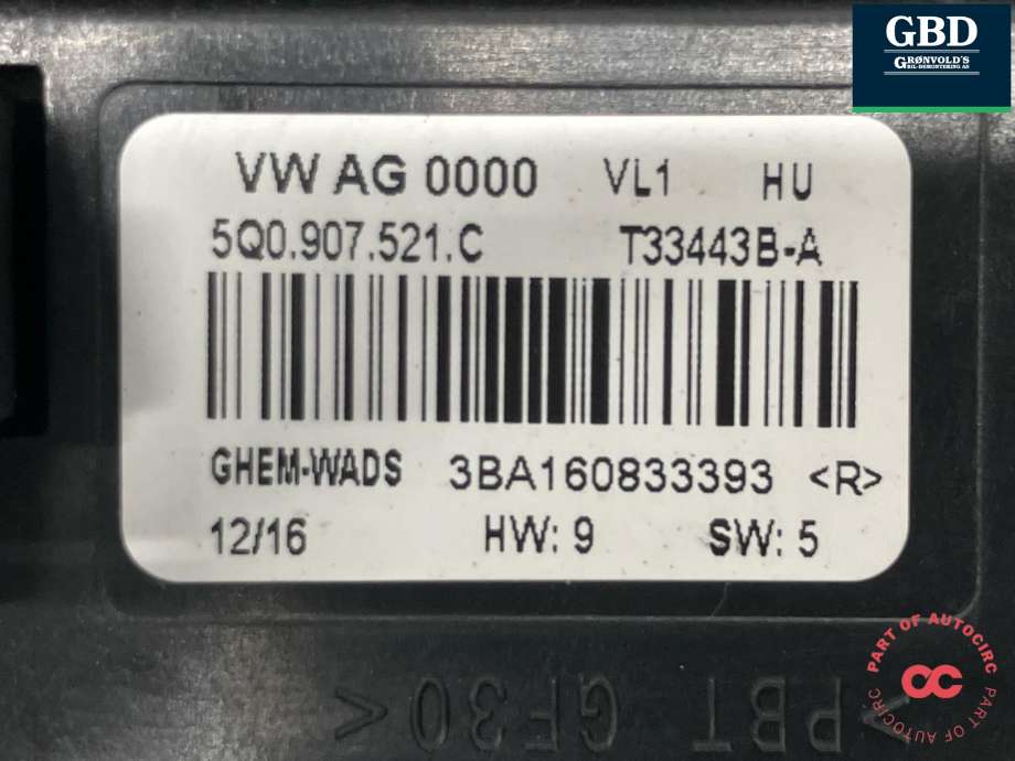 Varmeapparat motor til VW Golf VII 2012-2017 (Fase 1)  (VALEO|5Q1 819 021 H|5Q1 819 021 B|T1016776J| 0 130 115 576)