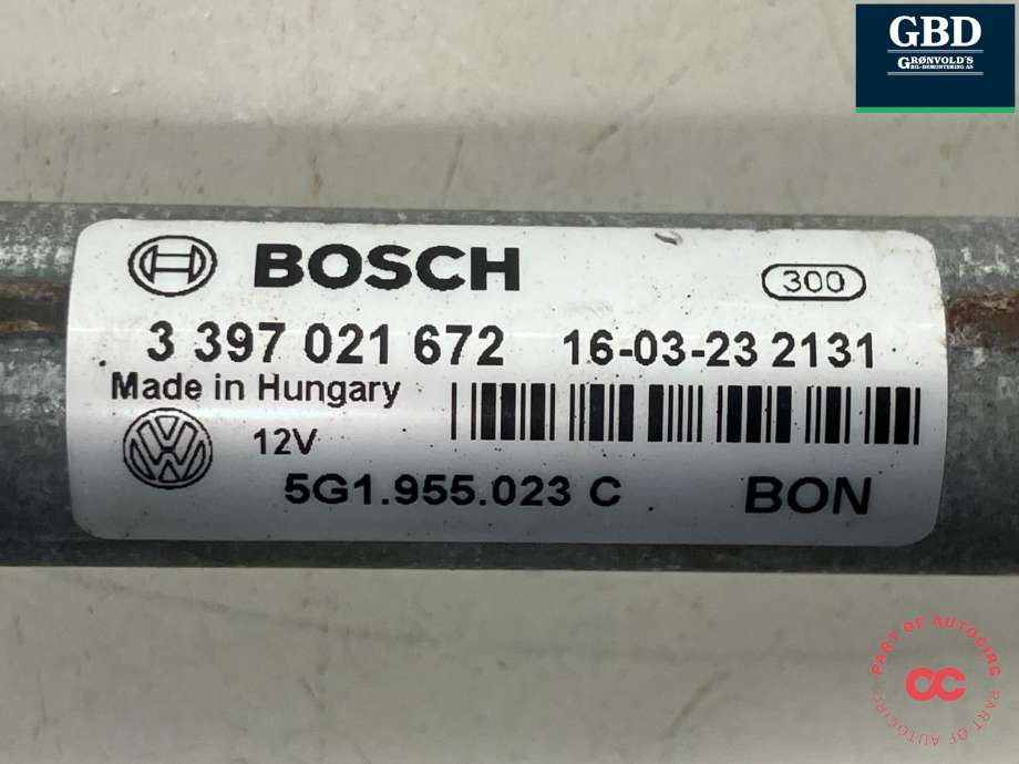 Viskeroverføring til VW Golf VII 2012-2017 (Fase 1)  (BOSCH|5G1 955 023 D|5G1 955 023 C|3 397 021 672)