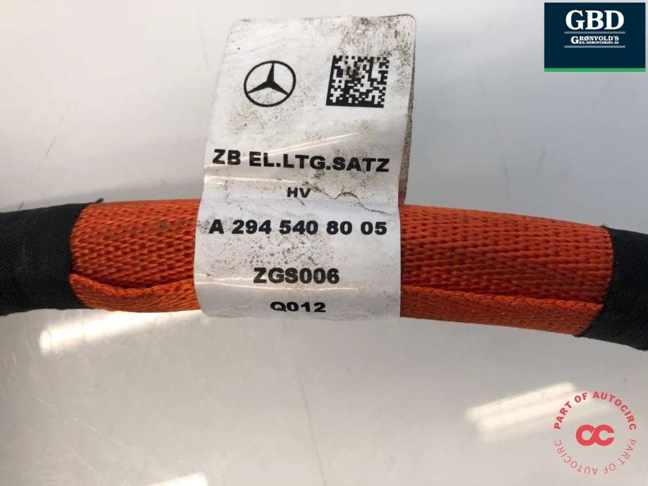 Kabel høy volt (HV) elbil til Mercedes EQE 2022-->>  (A 294 540 80 05|)