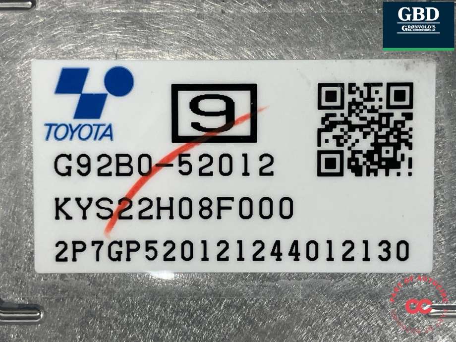 Inverter hybrid til Toyota Yaris Cross (SUV) 2021-->>  (G92B052012|G92B0-52012|)