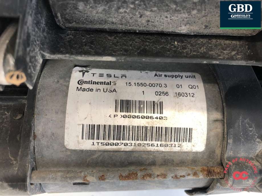 Kompressor nivå/luft til Tesla Model S 2013-2016 (Fase 1)  (6006403-00-A|)