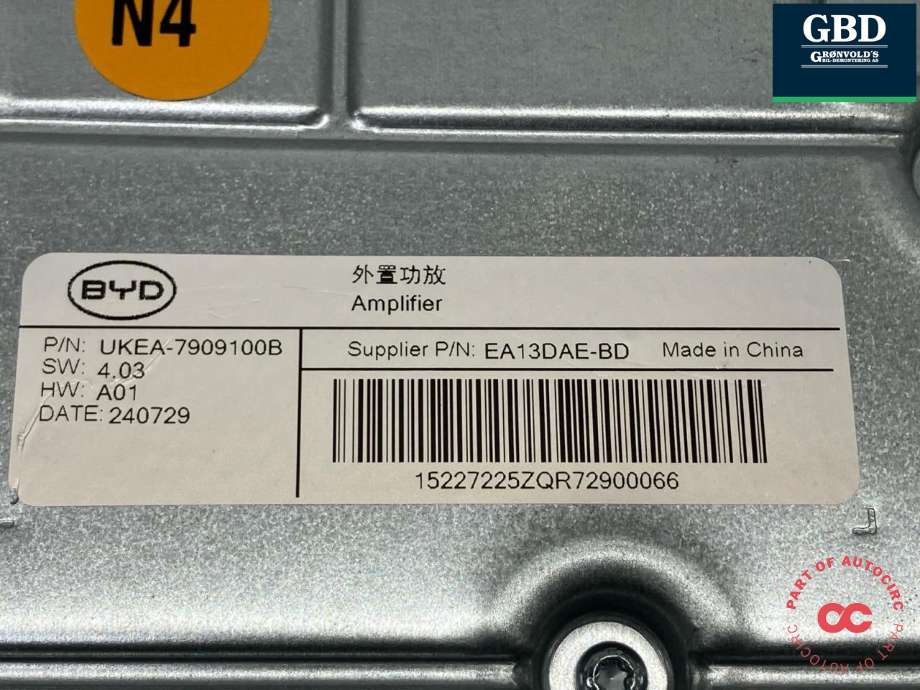 Bilstereo forsterker til BYD Sealion 2024-->>  (UKEA-7909100B|)