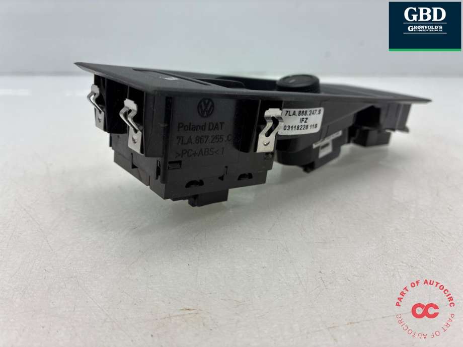 Bryter ruteheis førerdørspanel til VW Transporter / Caravelle 2019-->> (T6.1) (T6.1) (7LA 959 858 B|7LA 959 858 B WHS|7LA 867 255 C)