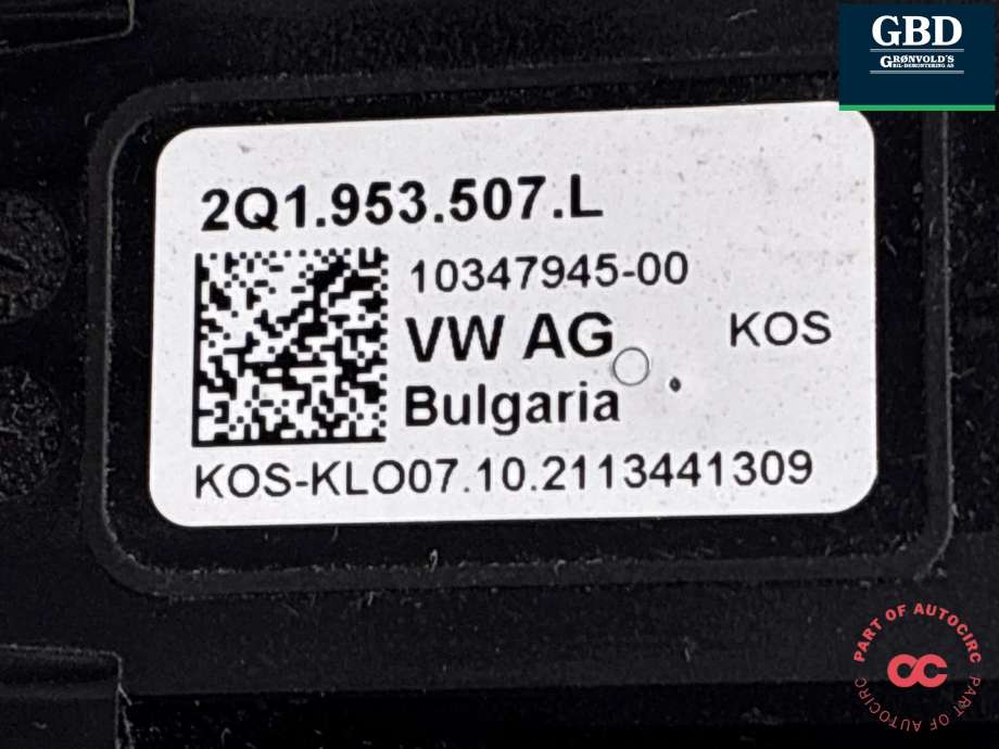 Bryter combi til VW Transporter / Caravelle 2019-->> (T6.1) (T6.1) (2Q0 953 513|2Q0 953 513 IGI|2Q1 953 507 L)
