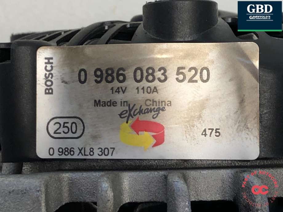 Dynamo diesel til Kia Sportage 2010-2016 (Type III)  (37300 2B600|)
