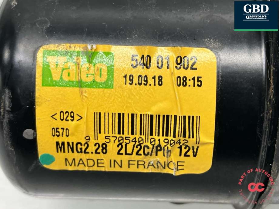 Viskermotor frontrute komplett m/overføring til Renault Kangoo 2008-2021 (Type II) (288002453R|8200409692|7701066449)