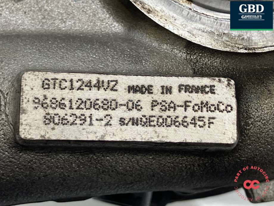 Turbo til Volvo V60 2010-2013 (Type I, Fase 1) (36010147|)