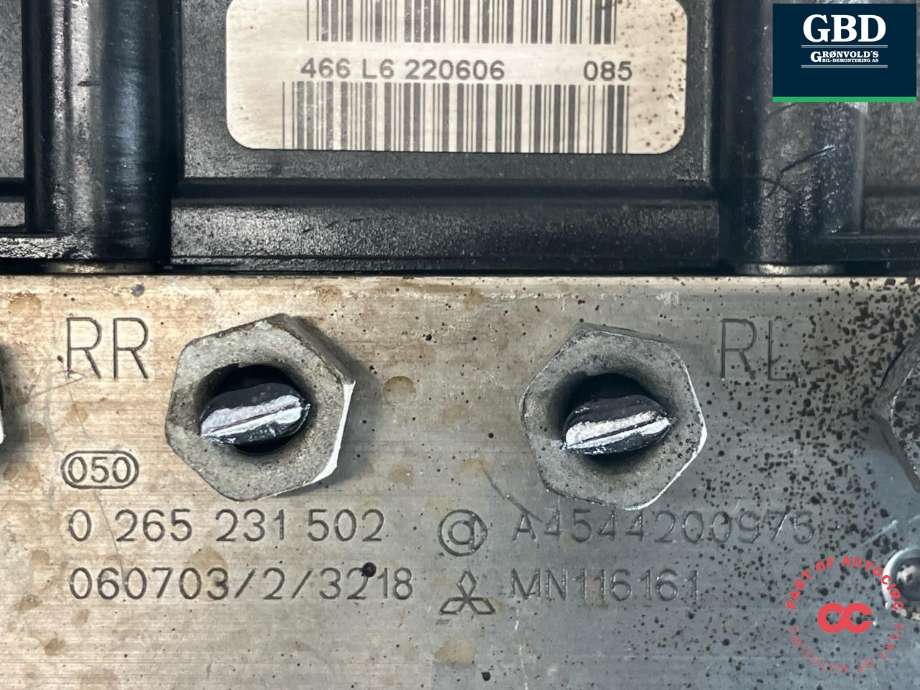 ABS sentral til Mitsubishi Colt 2004-2008 (Type VII, Fase 1)  (MN116162|MN116161|0 265 231 502| 0 265 800 403)