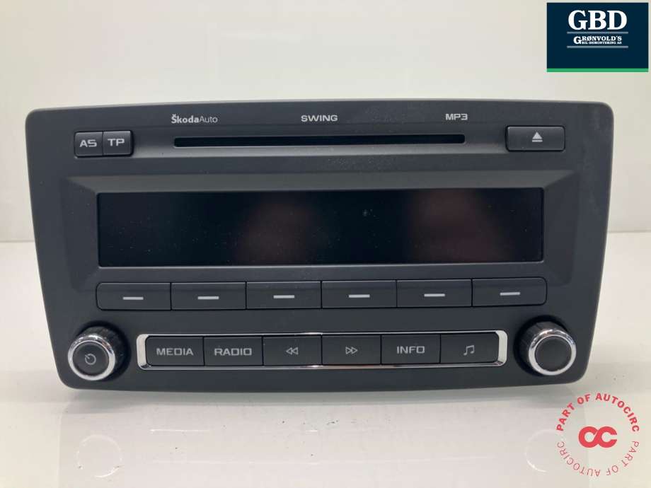 Bilstereo til Škoda Octavia 2009-2013 (Type II, Fase 2)  (1Z0 035 161 N|1Z0 035 161 G|)