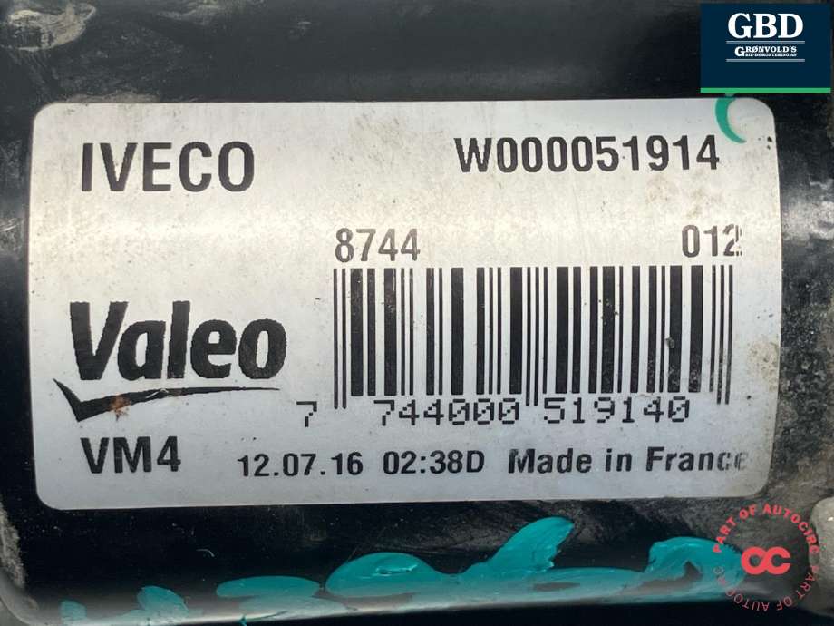 Viskermotor frontrute komplett m/overføring til Iveco Daily 2014-->> (Type VI) (5801463566|W000051914|)