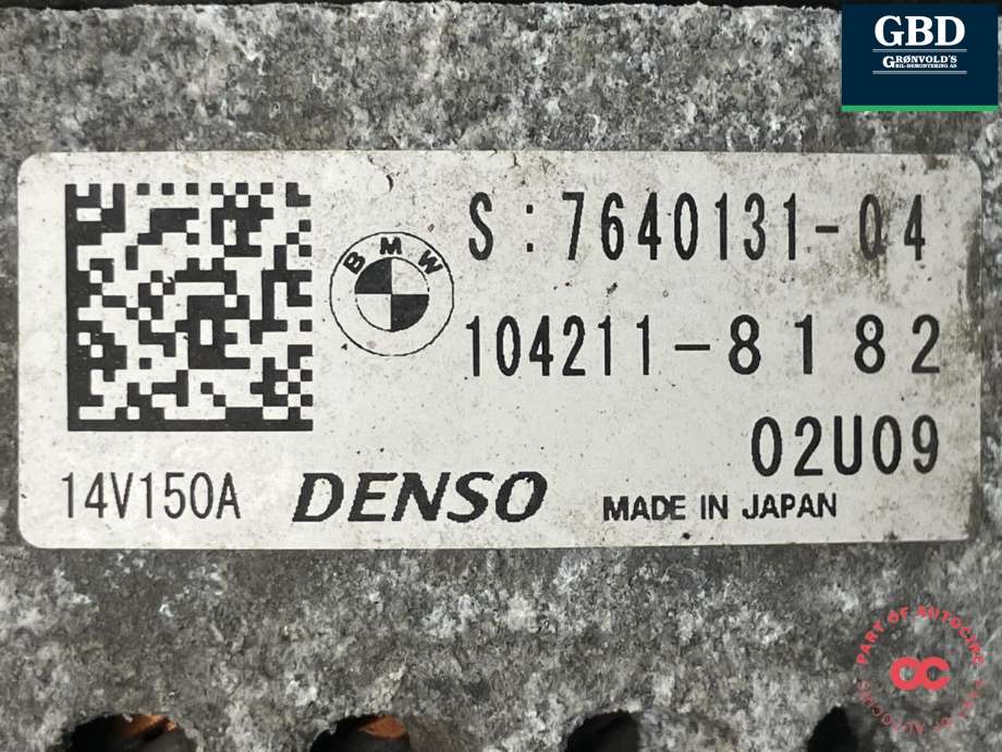 Dynamo diesel til BMW X1 2015-2022 (F48) (F48) (DENSO|12 31 7 646 814|12 31 7 640 875|104211-8182)