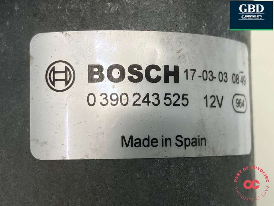 Viskermotor frontrute komplett m/overføring til BMW X1 2015-2022 (F48) (F48) (BOSCH|61 61 5 A36 E69|7350657-08| 3 397 021 478|0 390 243 525)