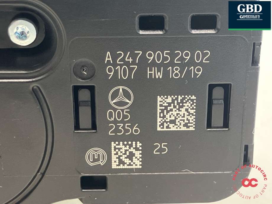 Bryter lys til Mercedes EQB 2022-->> (A 247 905 29 02 9107|)