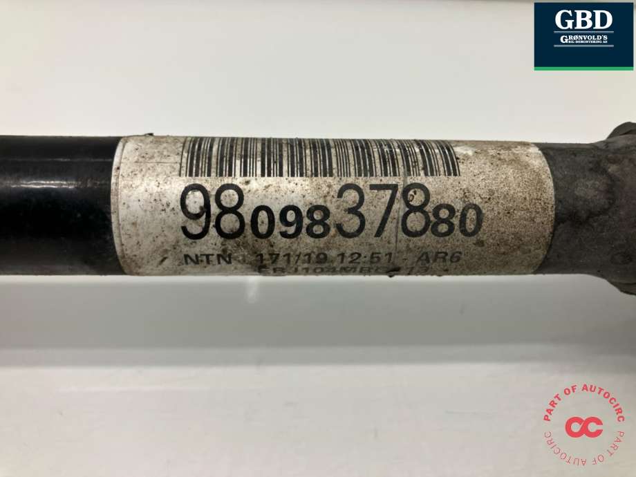 Drivaksel venstre foran, diesel/manuell til Peugeot Expert 2016-->> (Type III) (98 098 378 80|16 149 198 80|)