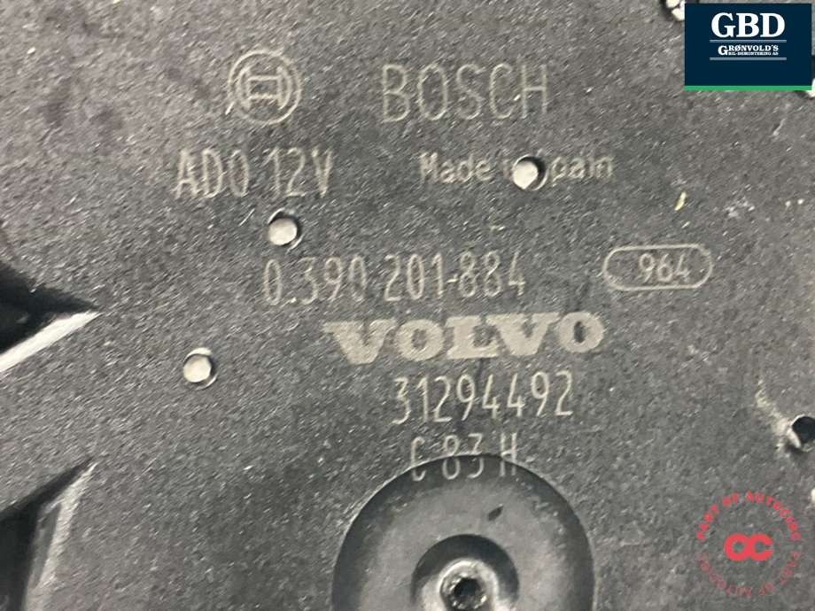 Viskermotor bakrute til Volvo V60 2010-2013 (Type I, Fase 1)  (31294492|)