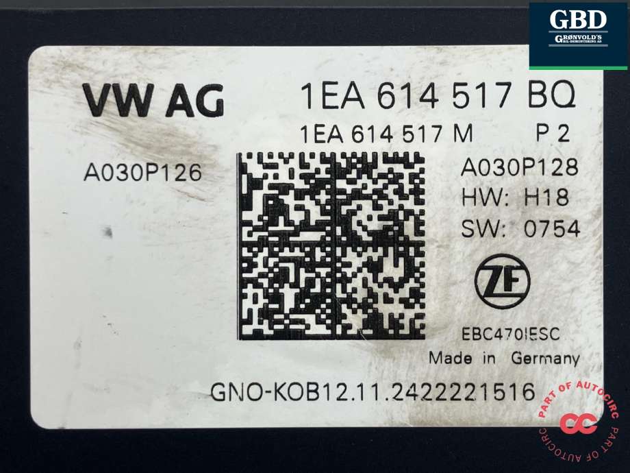 ABS sentral til VW ID.7 2023-->>  (1EA 614 517 BQ|1EA 614 517 BQ BEF|)