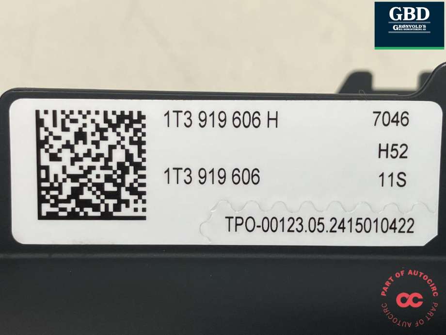 Multimedia display (MCU - Media Controller Unit) til VW ID.7 2023-->>  (1T3 919 606 H|TPO-00123.05.2415010422|)