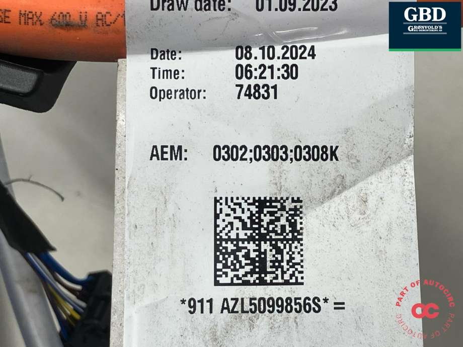 Batterilader inntak/luke til VW ID.7 2023-->>  (14A 971 531 S|1N3 972 510 F|AZL5099856S)