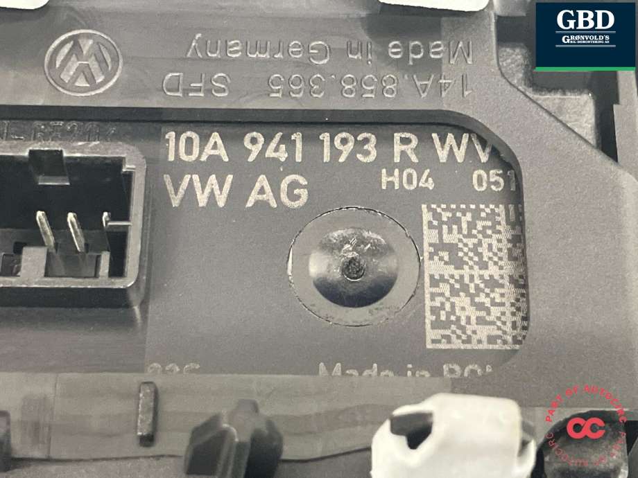 Bryter lys til VW ID.7 2023-->> (10A 941 193 R|10A 941 193 R WVQ|14A 858 365)