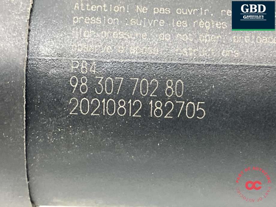 Baklukedemper venstre til Peugeot 3008 2016-->> (Type II) (98 307 702 80|)