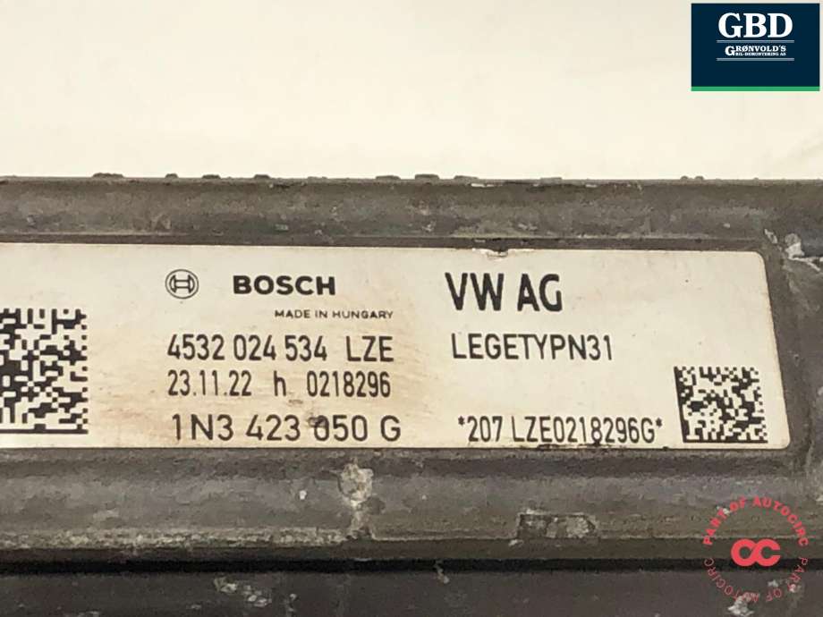 Tannstang elektrisk til VW ID.BUZZ 2022-->>  (1N3 423 050 P|1N3 423 050 G|)