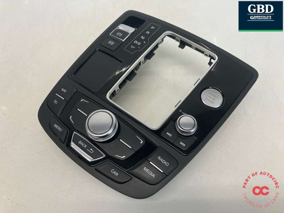 Bilstereo navigasjon betjeningspanel til Audi A7 2010-2014 (Type I, Fase 1) (4G1 919 610 C|4G1 919 612 L|1002 6873 - 02)