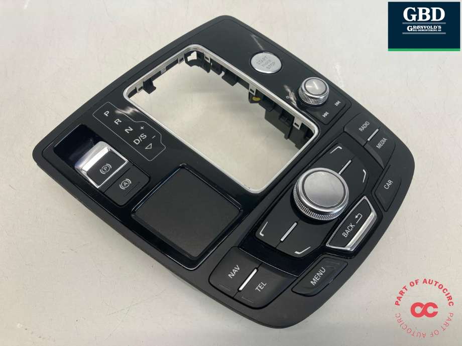 Bilstereo navigasjon betjeningspanel til Audi A7 2010-2014 (Type I, Fase 1) (4G1 919 610 C|4G1 919 612 L|1002 6873 - 02)
