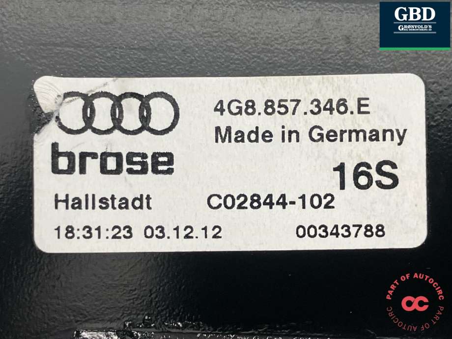 Bilstereo navigasjon skjerm til Audi A7 2010-2014 (Type I, Fase 1) (4G0 919 607 H|4G8 857 346 E|)