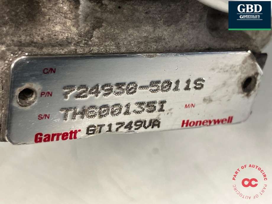 Turbo til Mitsubishi Outlander 2010-2012 (Type II, Fase 2)  (GARRETT|MN980201|GT1749VA|724930-5011S)