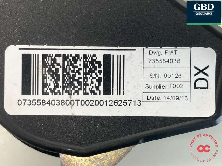 Sikkerhetsbelte foran høyre til Opel Combo D 2012-2018 (95515941|735584038|3 37 6471)