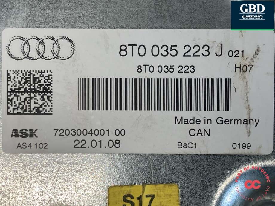 Bilstereo forsterker til Audi A4 2007-2014 (Type IV) (B8) (B8) (8T0 035 223 J|8T0 035 223|7203004001-00)