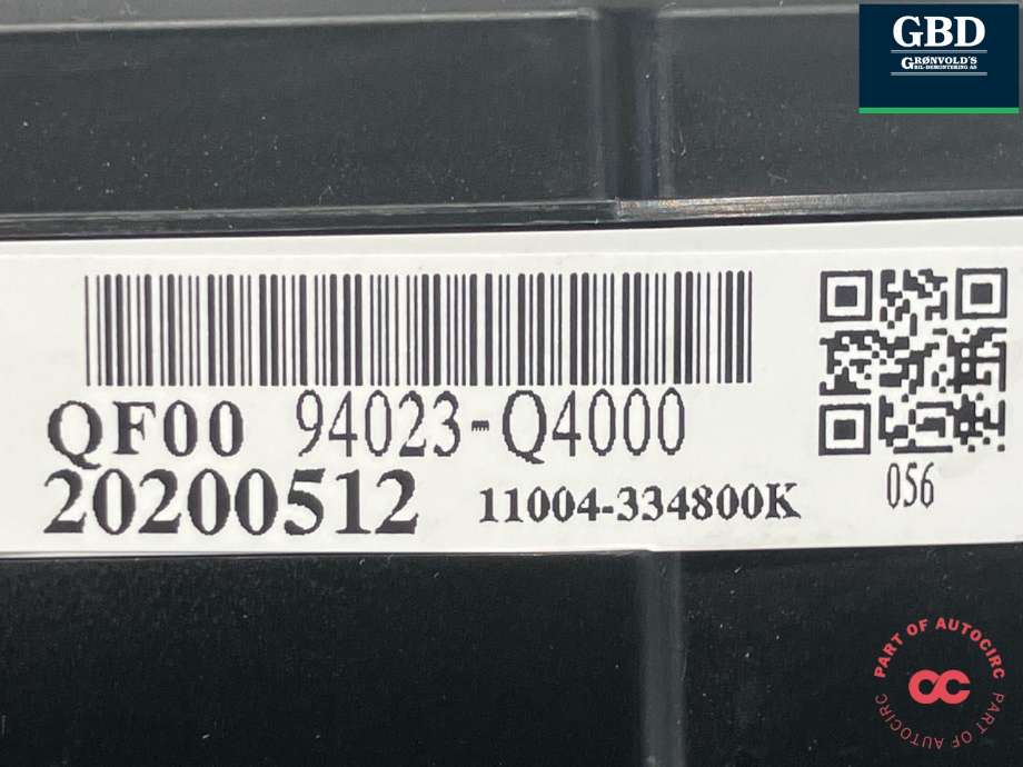 Instrumentpanel til Kia Niro 2016-2021  (94023Q4000|11004-334800K|)