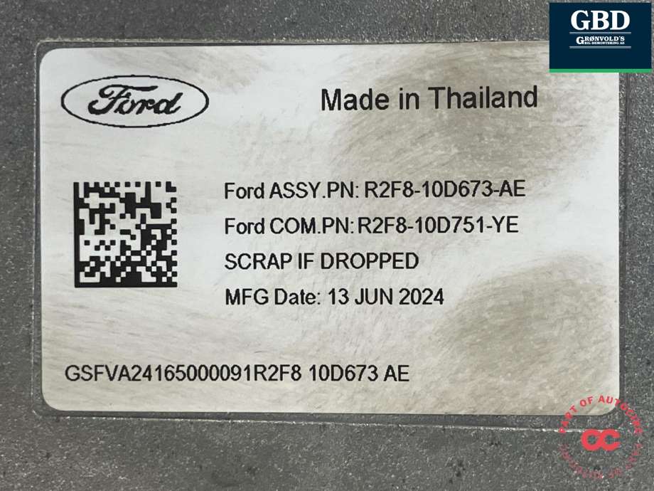 Batterilader (OBC - On Board Charger) til Ford E-Transit 2022-->>  (2771360|R2F8-10D673-XE|R2F8-10D751-YE)