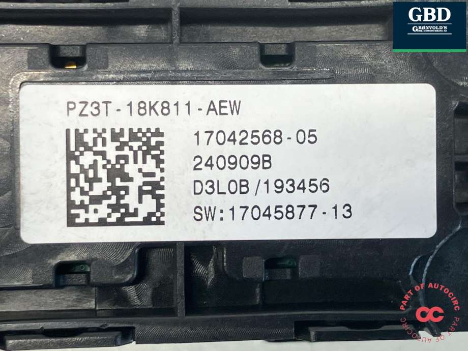 Bilstereo betjeningspanel til Ford E-Transit 2022-->> (2804278|PZ3T-18K811-AEW|17042568-05)