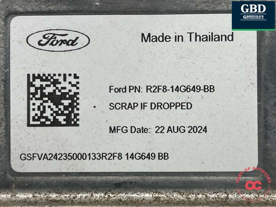 DCDC converter elbil til Ford E-Transit 2022-->> (2761663|R2F8-14G649-BB|)