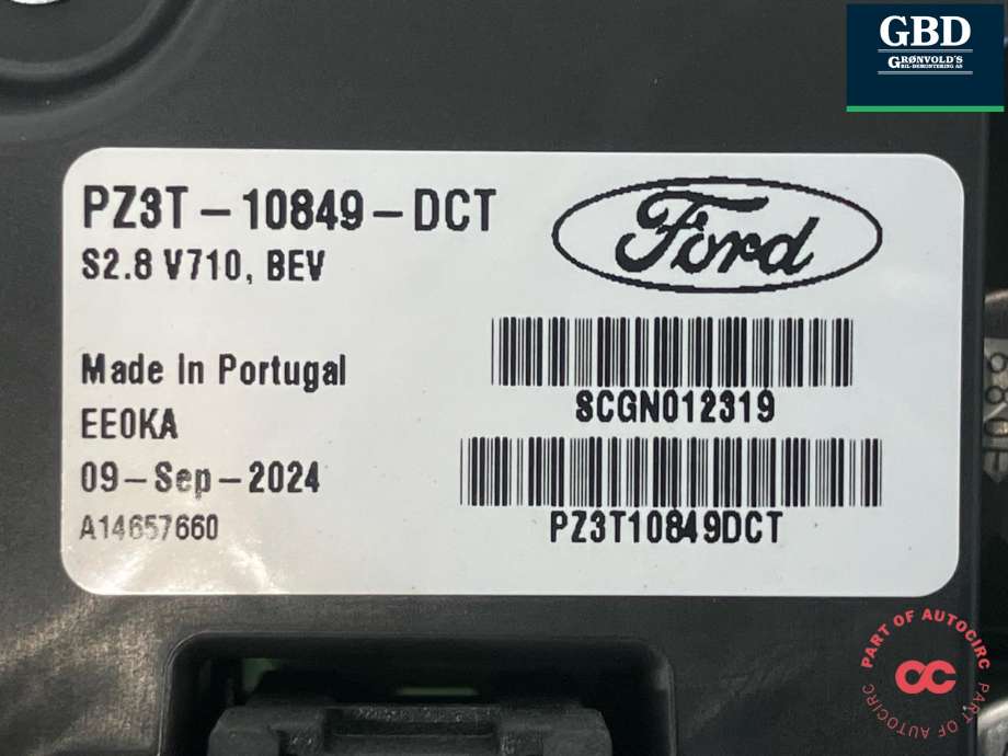 Instrumentpanel til Ford E-Transit 2022-->>  (2793321|PZ3T-10849-DCT|)