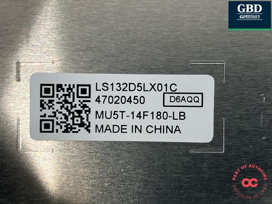 Multimedia display (MCU - Media Controller Unit) til Ford E-Transit 2022-->> (2760444|PZ31-18B955-CF3UAW|MU5T-14F180-LB)