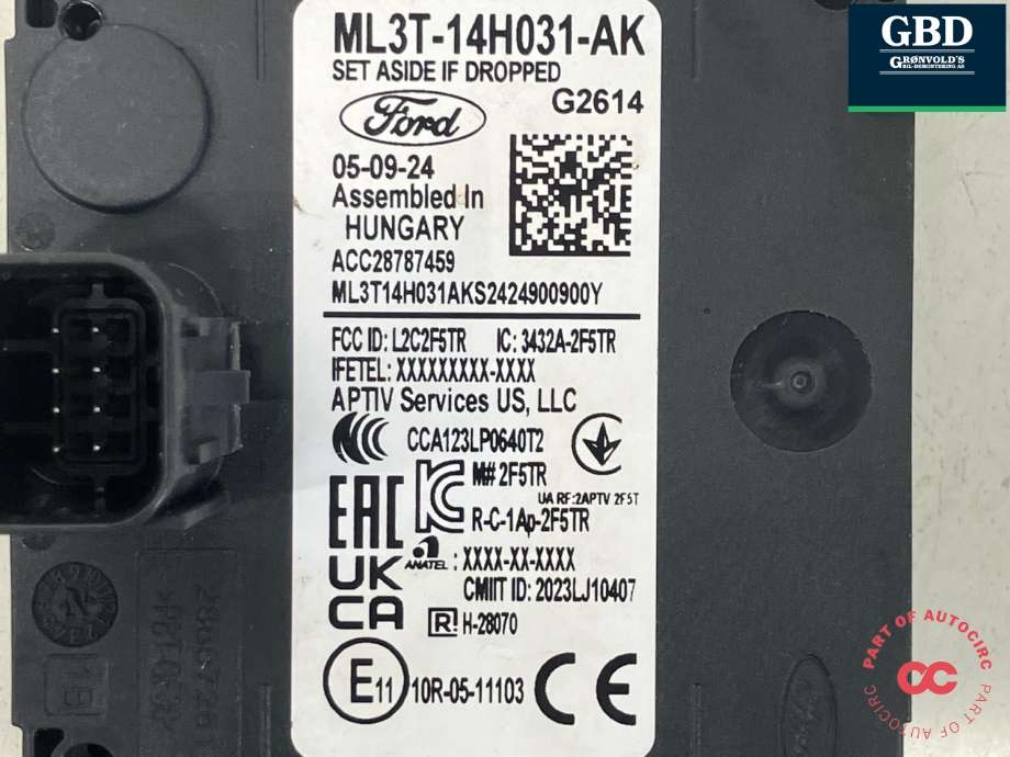 Sensor blindsone til Ford E-Transit 2022-->> (2657693|ML3T-14H031-AK|ACC28787459)