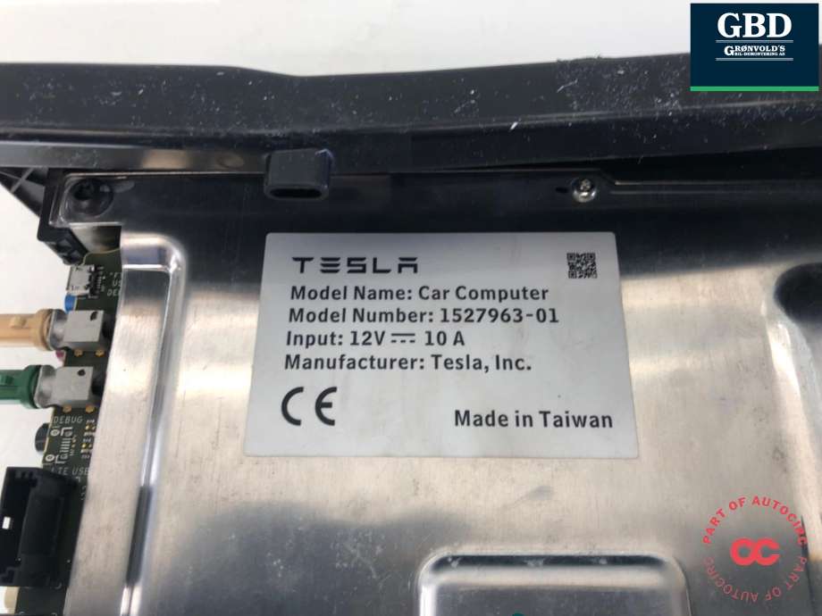 Styreenhet autopilot til Tesla Model 3 2018-2023 (Fase 1)  (1462554-S1-K|1462554-S1-I| 1462554-S1-J|1527963-01)