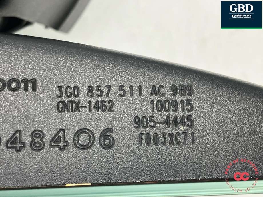 Speil innvendig til VW Touran 2015-2021 (Type II)  (3G0 857 511 AC|3G0 857 511 AC 9B9|)