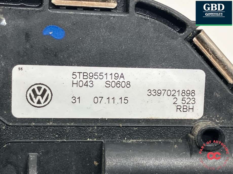 Viskermotor frontrute til VW Touran 2015-2021 (Type II)  (5TB 955 023 F|5TB 955 023 A|5TB955119A)