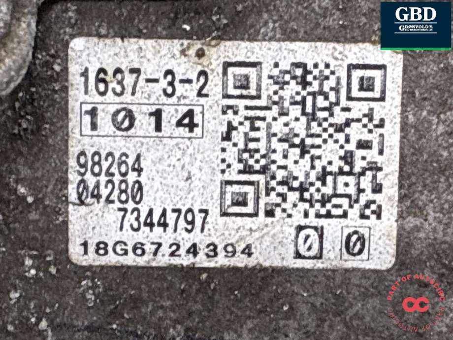 Girkasse automat til Peugeot 2008 2013-2019 (Type I) (98 264 042 80|16 369 433 80|)