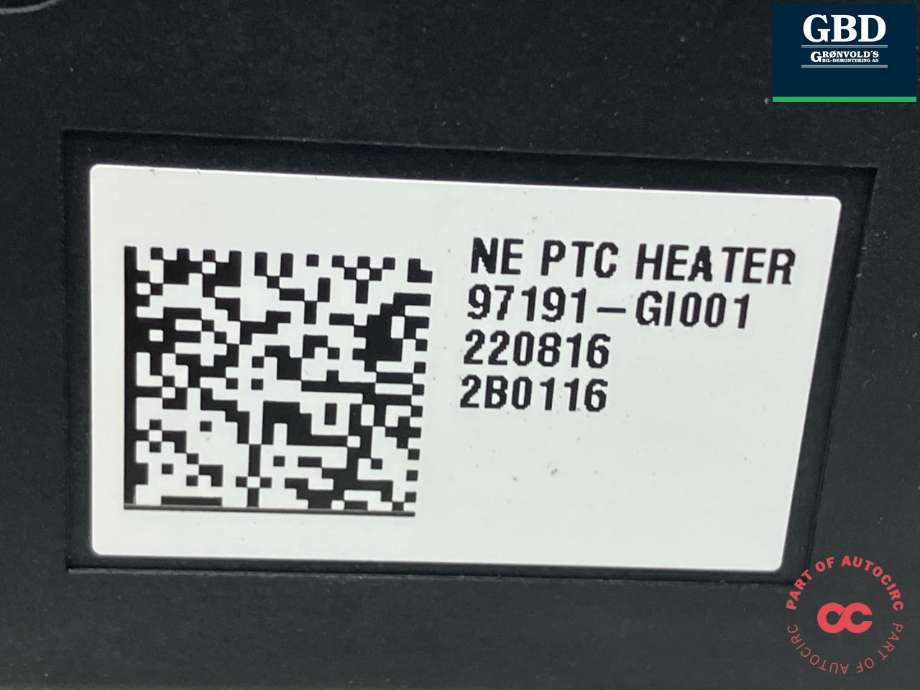 Varmeapparat PTC-heater til Hyundai Ioniq 5 2021-->>  (97191GI001|)
